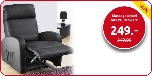 Massagesessel aus PU, schwarz