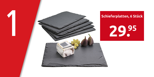 Schieferplatten, 6 Stück