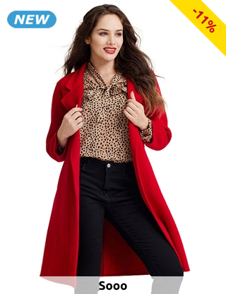 Wollmantel «Romantique», rot