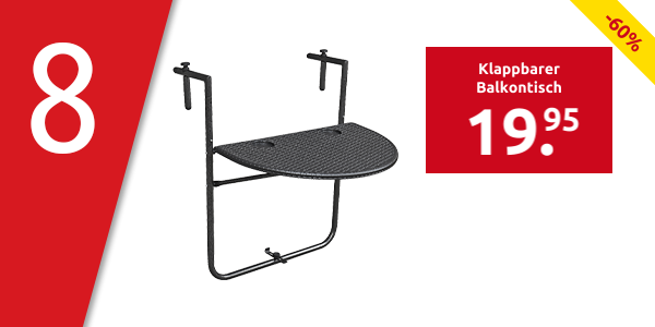 Klappbarer Balkontisch