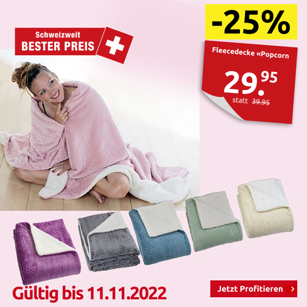 Fleecedecke «Popcorn, rosa