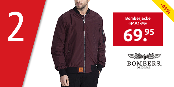 BOMBERS ORIGINAL Bomberjacke «MA1-M», weinrot