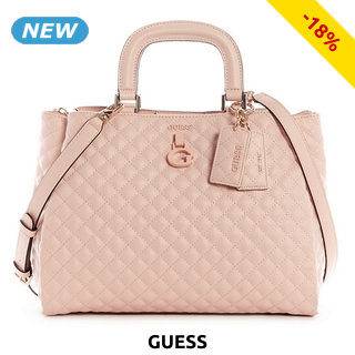 GUESS Handtasche «Rue Rose», rosa