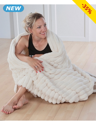 Fleecedecke «White», 150 x 200 cm