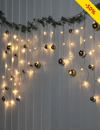 Girlande «Weihnachtskugeln», 70 LEDs, L 140 cm