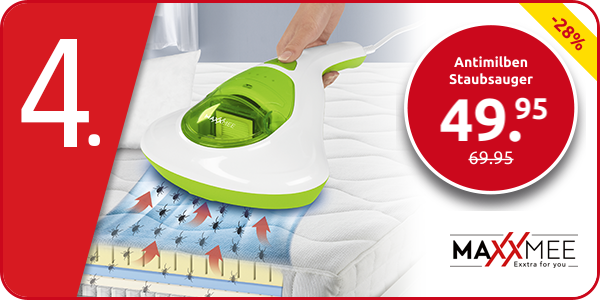 Maxxmee Antimilben Staubsauger mit UV-C-Licht