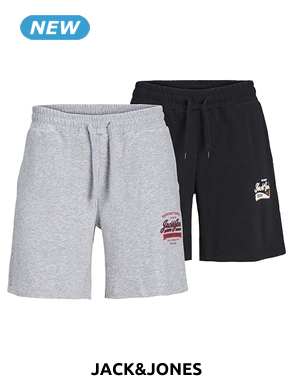 JACK&JONES Shorts, 2er-Pack, schwarz/grau