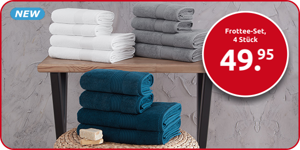 Frottee-Set, 4 Stück