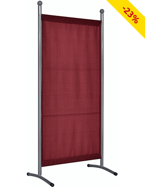 Paravent, Masse total 178 x 82 cm, bordeaux