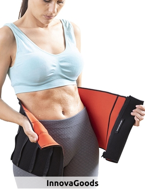 InnovaGoods Schlankheits-Sportmieder unisex, Saunaeffekt, verstellbar 68-94 cm