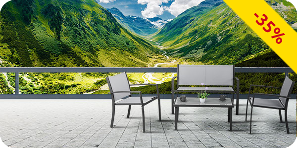 Gartenset «Primo», grau