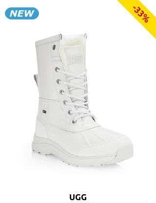 UGG Lederstiefel, weiss