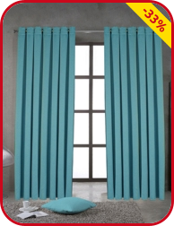 Vorhang, lichtundurchlässig, türkis