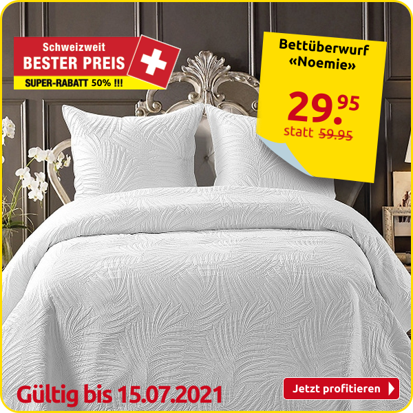 Bettüberwurf «Noemie» 160 x 240 cm + 2 x 65 x 65 cm