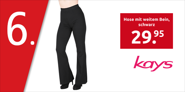 Hose mit weitem Bein, schwarz