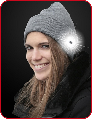 Mütze mit LED, grau