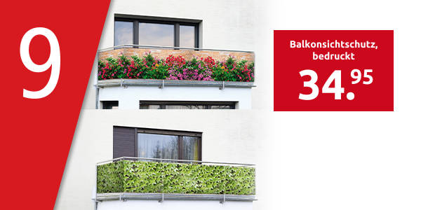 Balkonsichtschutz, bedruckt «Blumen»