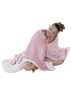 Fleecedecke «Popcorn, rosa