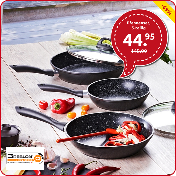 Pfannenset «Stonehenge», 5-teilig