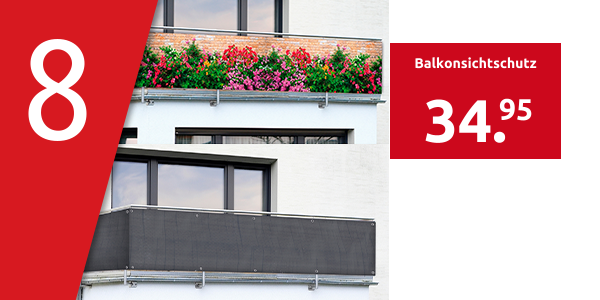 Balkonsichtschutz, bedruckt «Blumen»