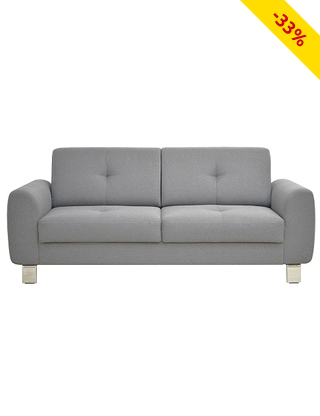 Sofa «Lisa», L 190 x B 80 x H 84 cm, hellgrau