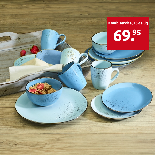 Kombiservice «Blue» für 4 Personen, 16-teilig