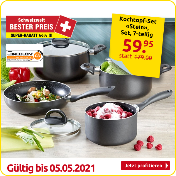 Kochtopf-Set «Stein», Set, 7-teilig