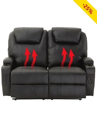 Elektrisches 2er-Sofa mit Wärme- und Massagefunktion