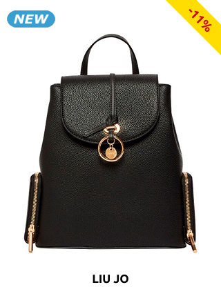 LIU JO Rucksack mit verstellbaren Trägern, schwarz