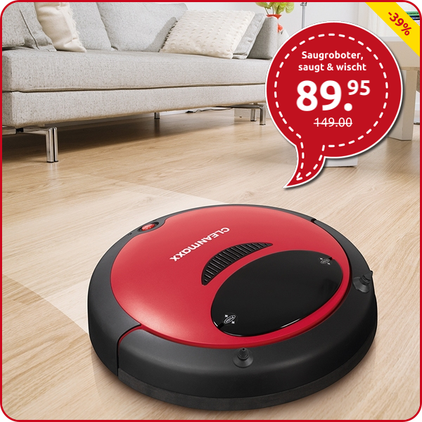 Saugroboter 2-in-1 von Cleanmaxx, saugt und wischt