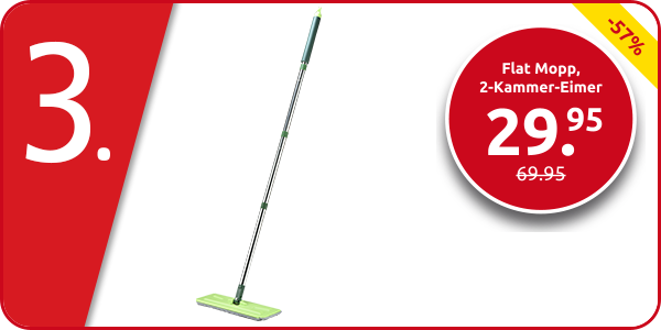 Flat Mopp, 2-Kammer-Eimer