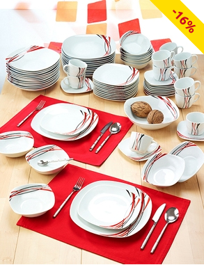 Tafelservice «Nina» für 12 Personen, 73-teilig