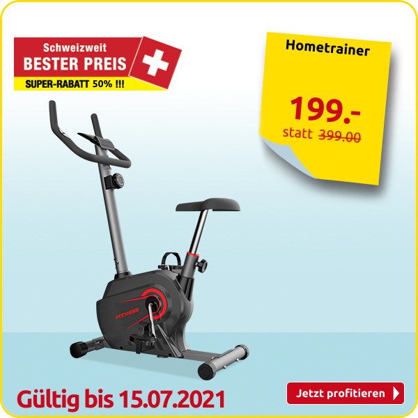 Hometrainer «MO-HT30», 8-stufiger Widerstand, Schwungrad 3,7 kg