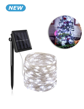 Solar-Girlande «Sirius», 300 LEDs, 32 m, blanc