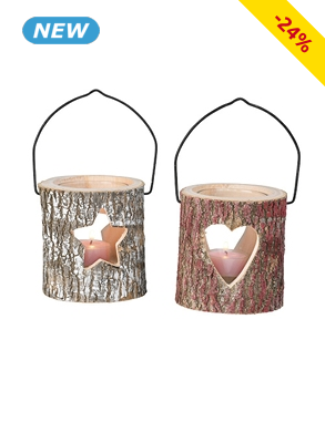 Windlichter Herz & Stern, 2 Stück, Ø 10 x H 11 cm