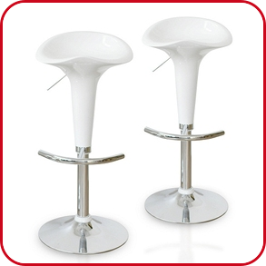 Barhocker «Jazz», 2 Stück, weiss