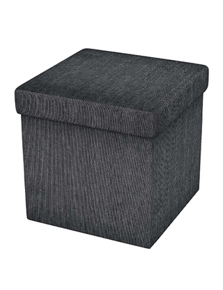 Aufbewahrungshocker aus Stoff, anthrazit