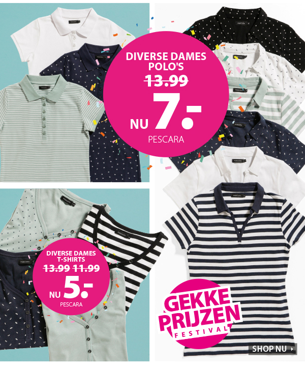 Diverse dames polo's nu voor 7 euro