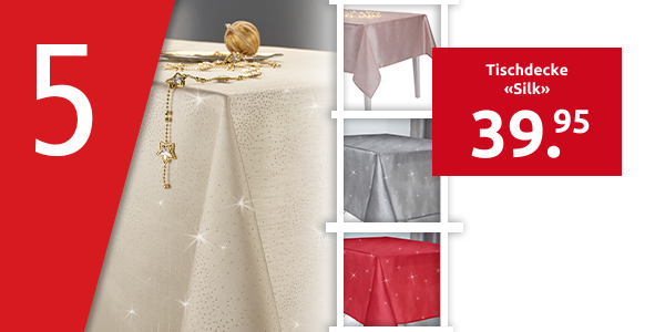Tischdecke «Silk», elfenbein