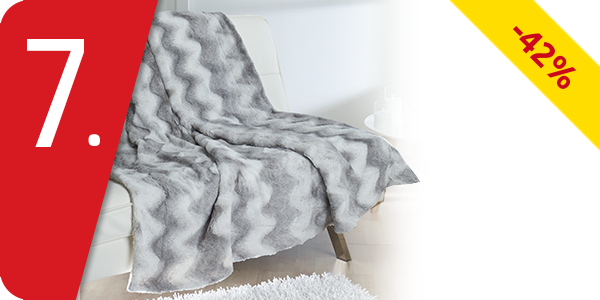 Webpelz-Fleecedecke «Ice», grau schattiert