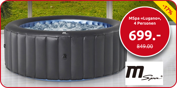 MSpa «Lugano», 4 Personen, 118 Jet-Düsen