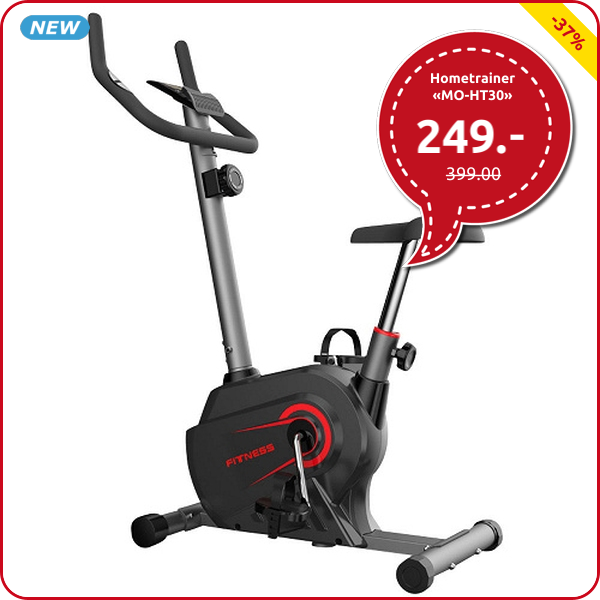 Hometrainer «MO-HT30», 8-stufiger Widerstand, Schwungrad 3,7 kg