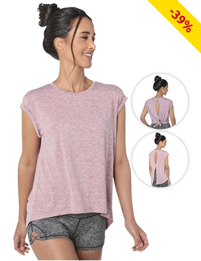 T-Shirt sehr stretchig, rosa meliert