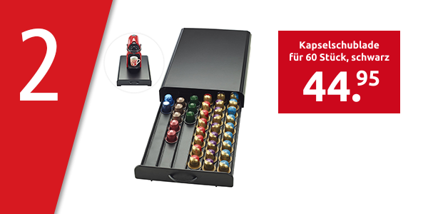 Nespresso Kapselschublade für 60 Stück, schwarz