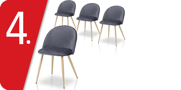 4er-Stuhl-Set «Georgia», grau