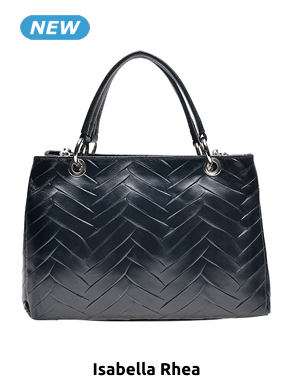 ISABELLA RHEA Handtasche, aus geflochtenem Leder, schwarz