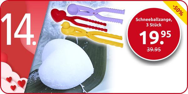 Schneeballzange, 3 Stück