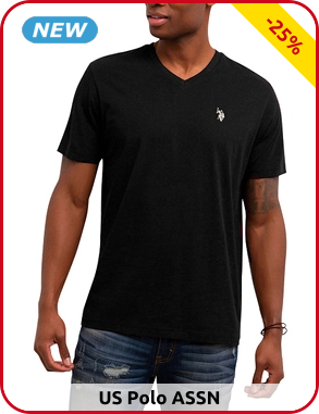 US Polo ASSN T-Shirt für IHN, schwarz