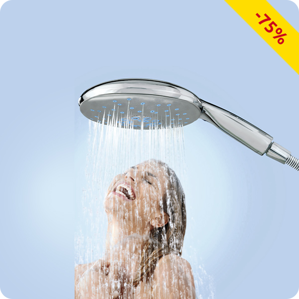 Regen-Duschkopf «Wellness» mit 5 verschiedenen Programmen
