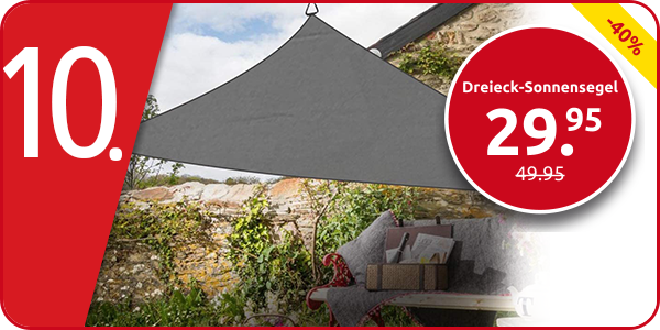 Dreieck-Sonnensegel 3,6 m, grau